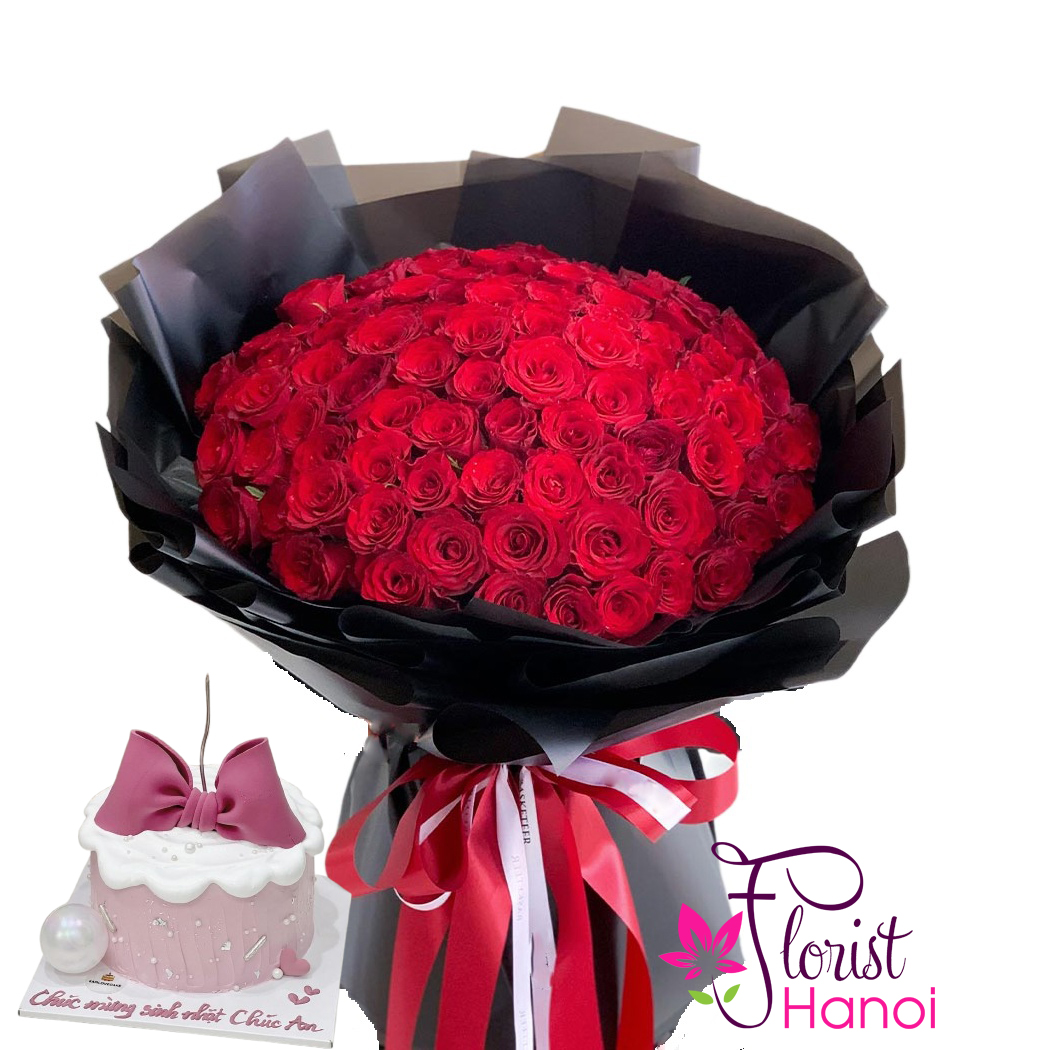 Order flower cake bouquet delivery Hanoi