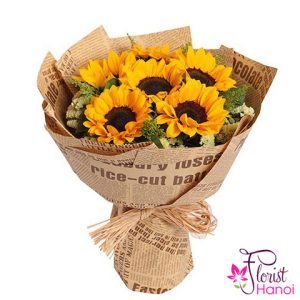 Hanoi sunflower bouquet congratulation graduation