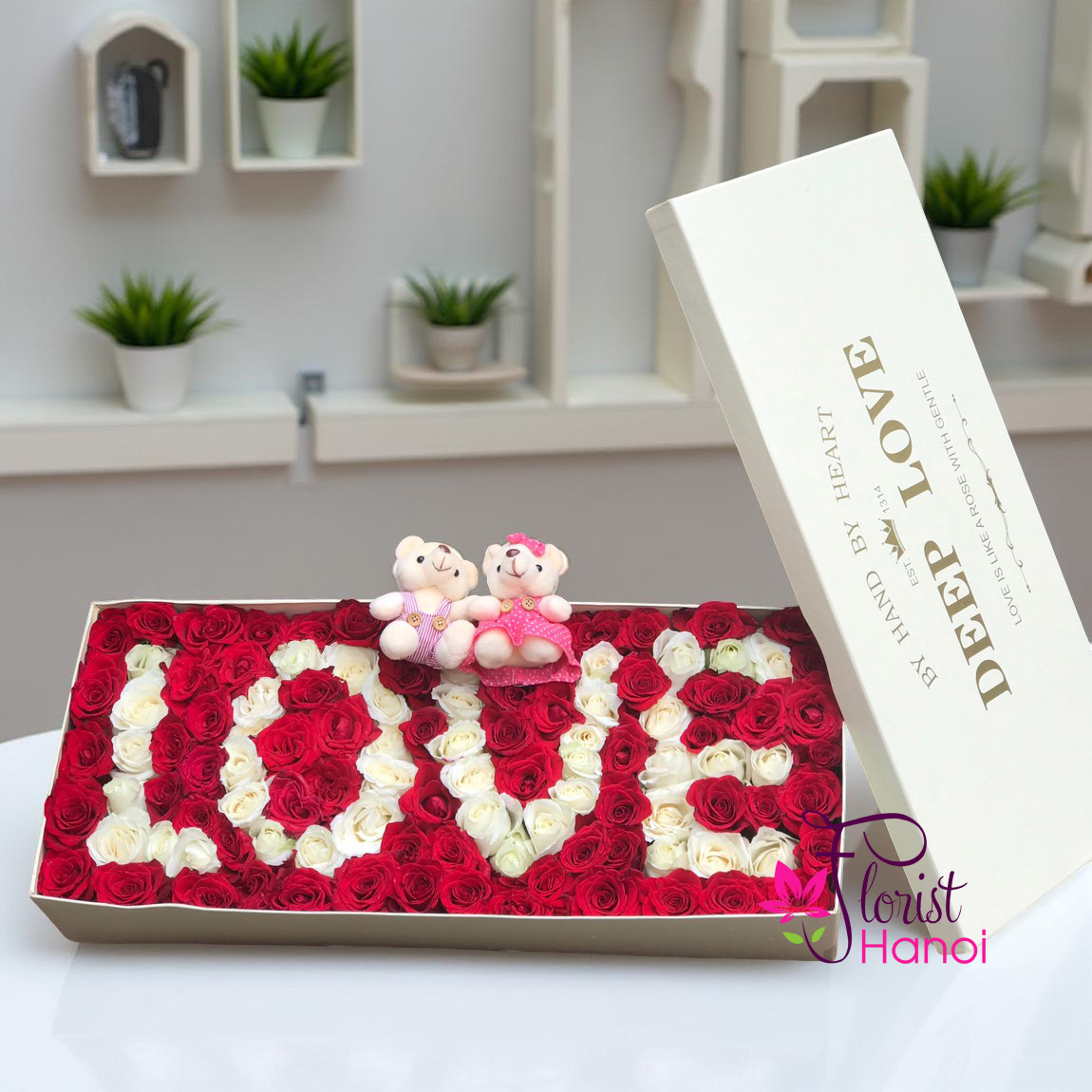 I love you flowers online in Hanoi