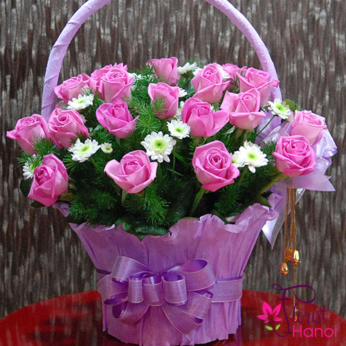Send pretty punk basket to hanoi vietnam