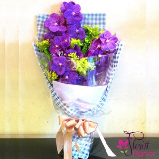 Purple Vanda orchids for daddy