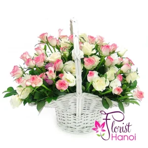 Send beautiful pink roses for love to Vietnam