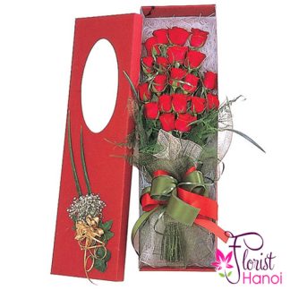 Send red rose box to Hanoi
