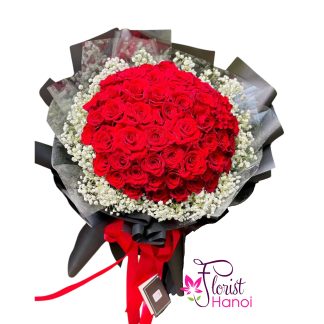 Be My Love red rose bouquet in Hanoi