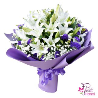 Beautiful lily bouquet for love
