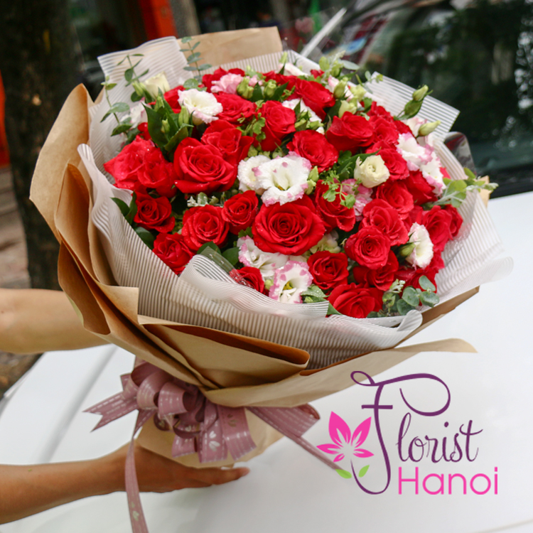 Beautiful love flower bouquet online Hanoi