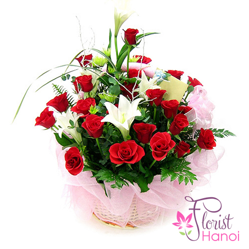 Online best flowers for Hanoi birthday