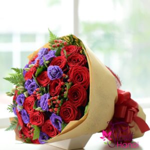Best red rose bouquet in Hanoi city Vietnam