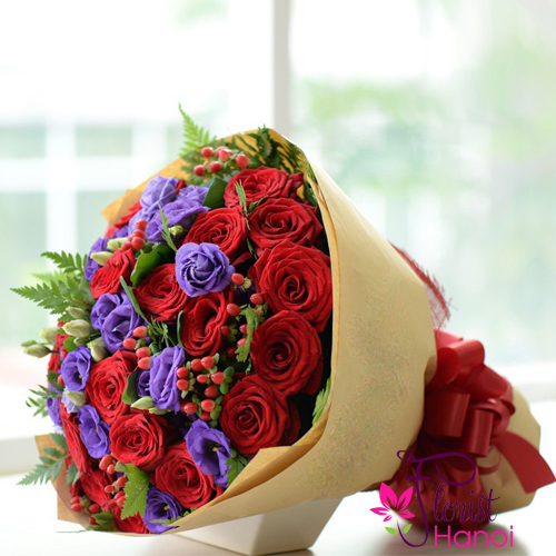 Order best red rose bouquet in Hanoi Vietnam