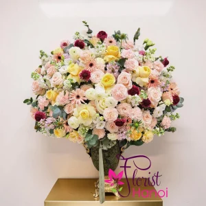 Big flowers basket for birthday in Hanoi