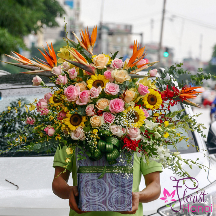 Online birthday flowers gifts Hanoi