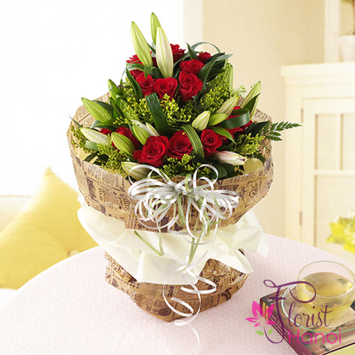 Online birthday flowers home delivery in Hanoi