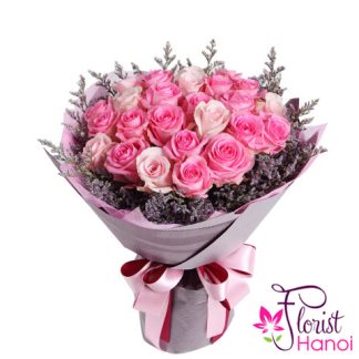 Bouquet of pink roses