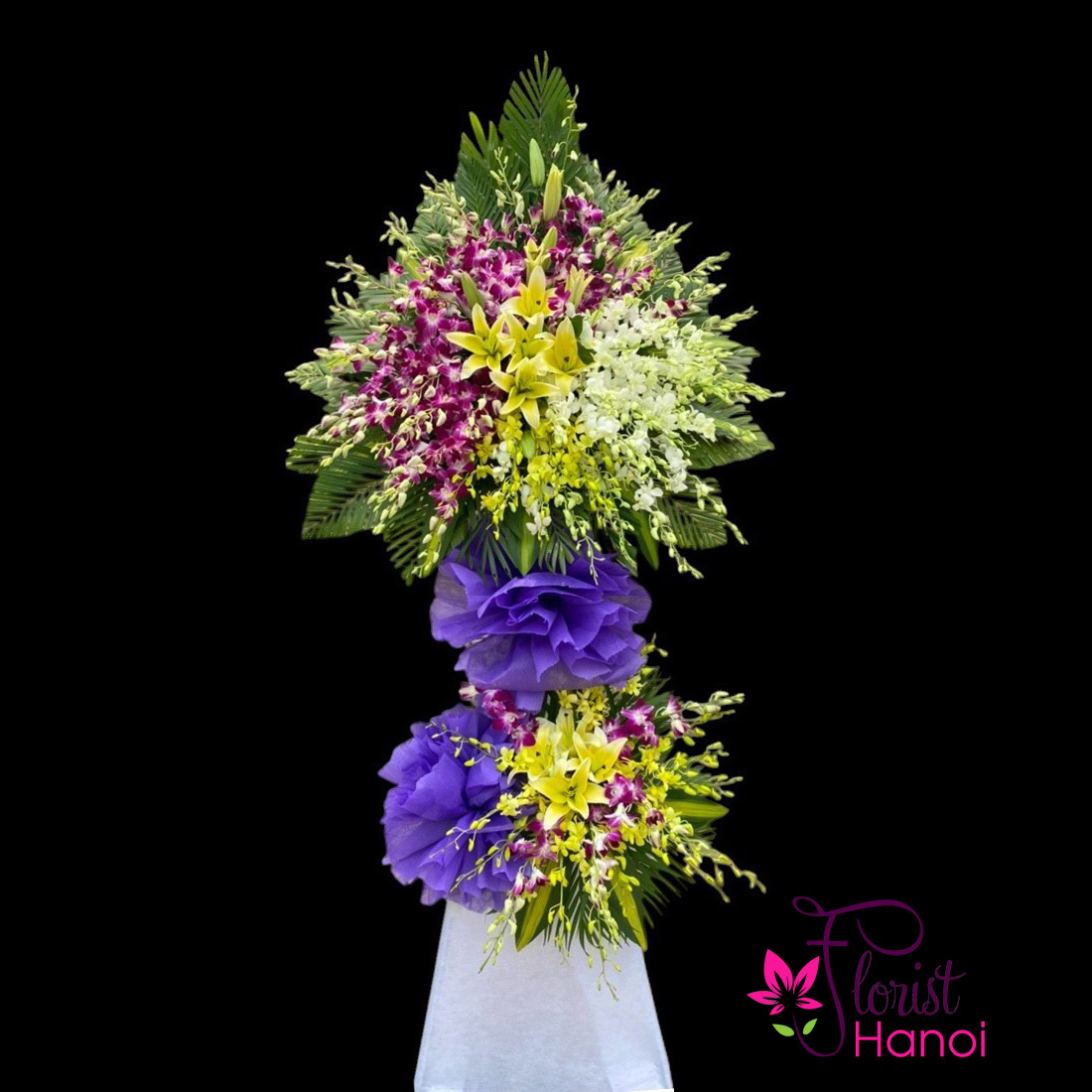 Condolence funeral flowers stand in Hanoi