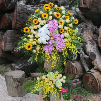 Congratulations flower stand for company opening in Hanoi