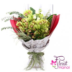 Cymbidium orchid bouquet