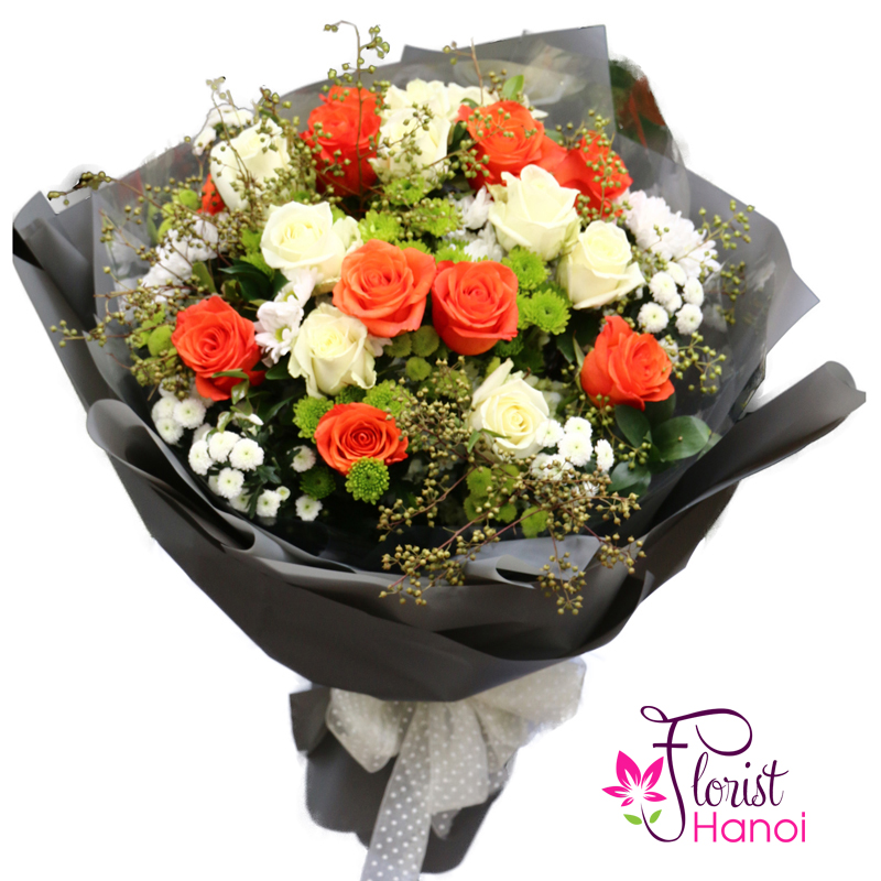 Mixed flower bouquet delivery Hoang Mai Hanoi