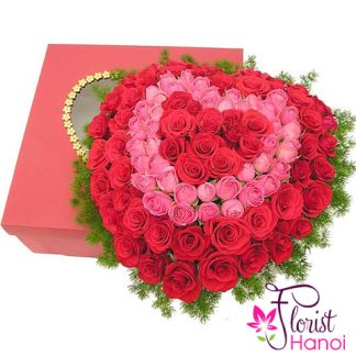 Flower box free delivery in Hanoi