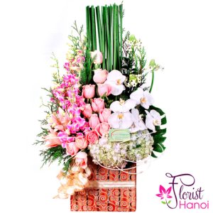 Flowers basket delivery free to Hanoi city