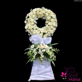 white funeral flowers delivered Hanoi
