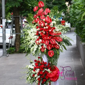 Grand opening congratulations flower stand delivery Hanoi