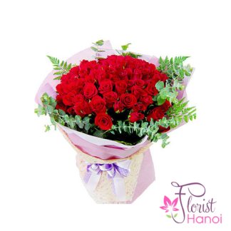Hanoi birthday flowers for love free delivery