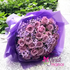 Hanoi birthday flowers purple love roses
