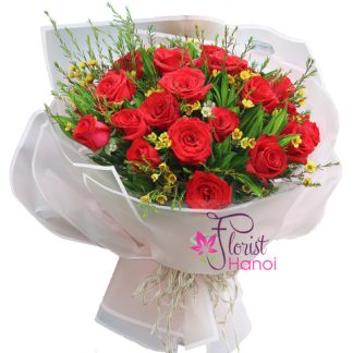 Hanoi bouquet of red rose for love