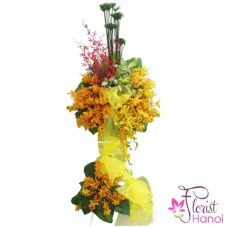 Congratulations flower stand same day delivery Hanoi