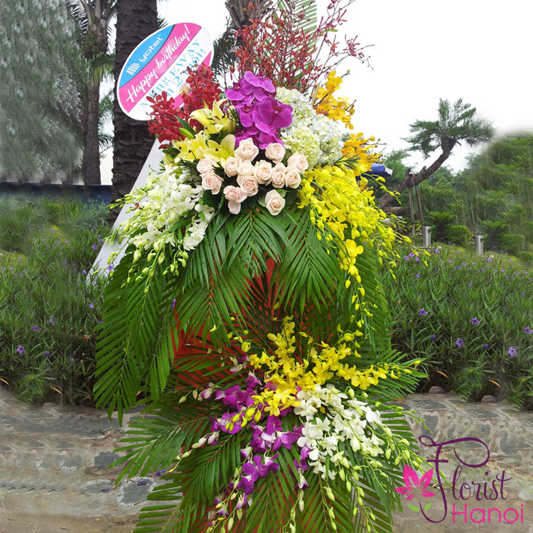 Order giant opening congratulation flowers Hanoi