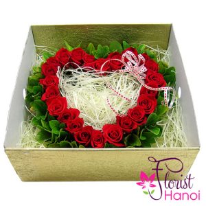 Hanoi heart flowers in box