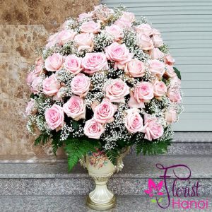 Hanoi pink roses senior vase