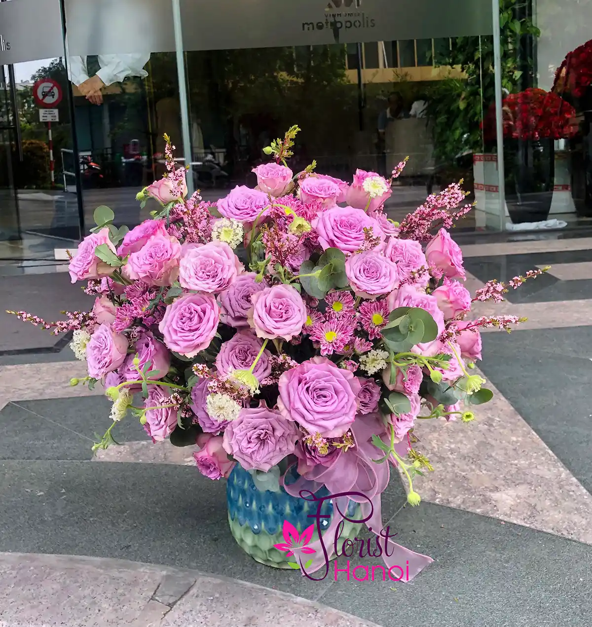 Flower delivery bouquet ready for a customer