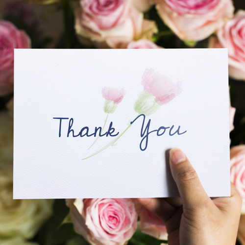 Thank you message for flower delivery