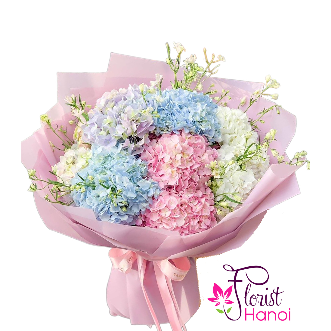 Beautiful hydrangeas bouquet in Hanoi