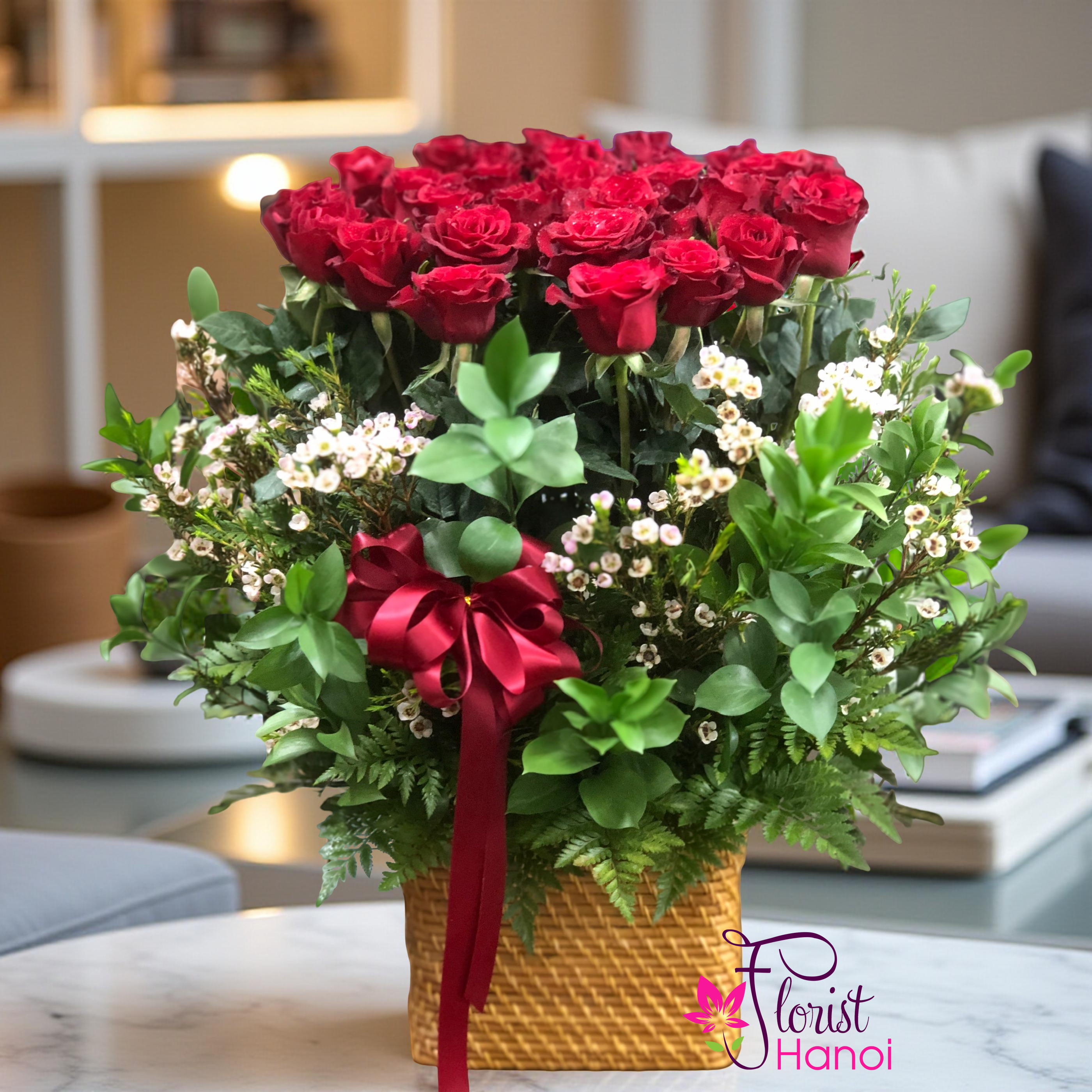 Shop for love flowers in Hanoi