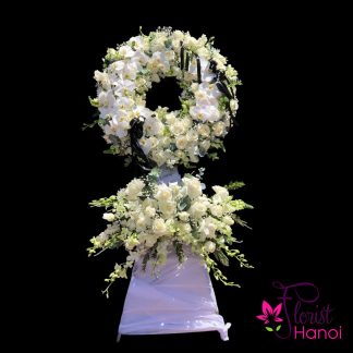 Online luxury funeral flower delivery Hanoi Vietnam