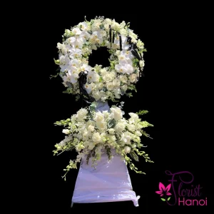 Luxury funeral flower delivery Hanoi