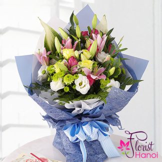 Mixed flower bouquet for daddy