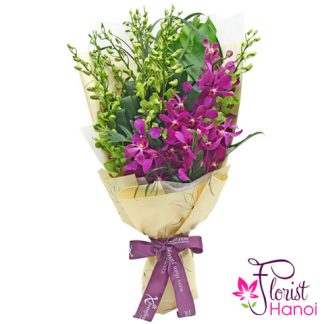 Orchid flowers bouquet delivery in Hanoi