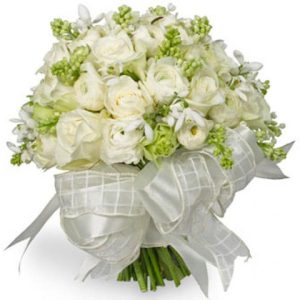 WEDDING BOUQUET WHITE ROSE