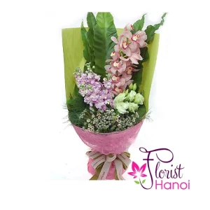 Cymbidium Orchids Bouquet for Mom