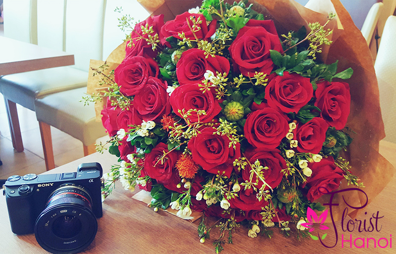 Premium bouquet of red roses