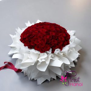 Red roses bouquet delivery same day in Hanoi