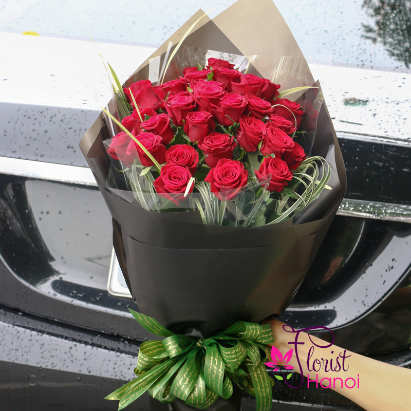 Shop for red rose bouquet free shipping in Hanoi