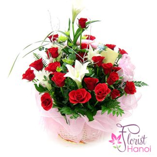 rose lily birthday in Hanoi