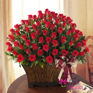 Send 99 rose arrangement online to Hanoi