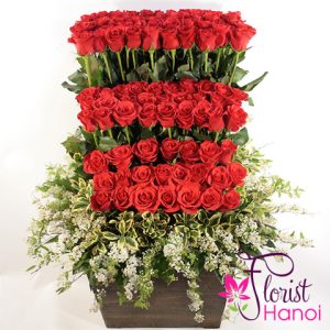 Send love flowers to Hanoi sameday delivery now