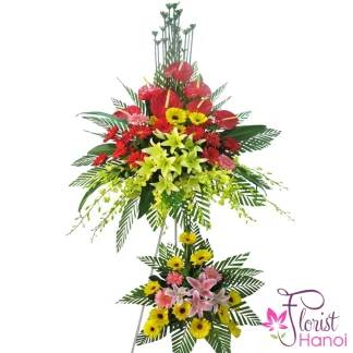 Opening congratulations flower stand in Hanoi