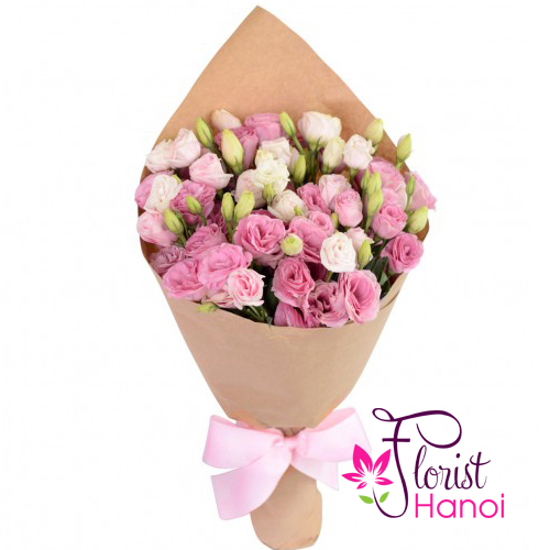Send pink lisianthus flowers online to Hanoi